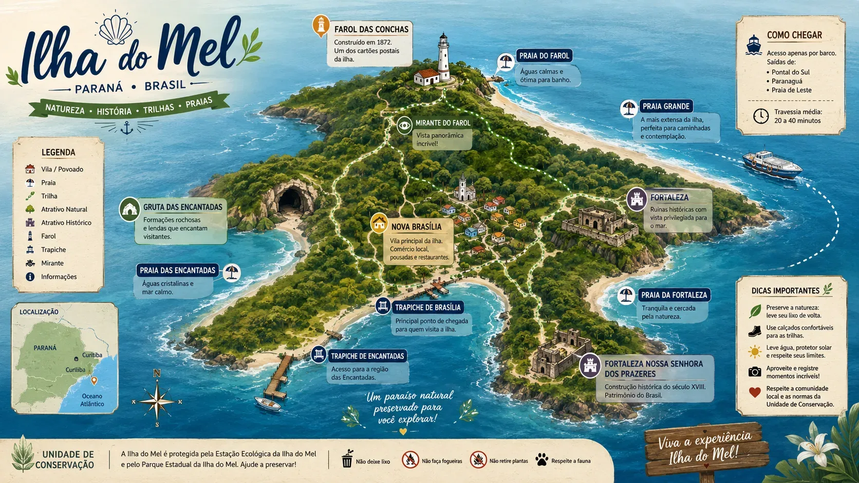 Descubra as Praias da Ilha do Mel