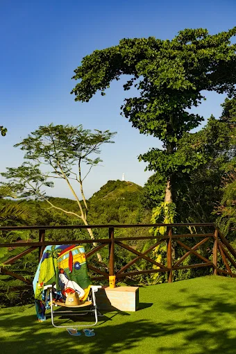 área externa arborizada