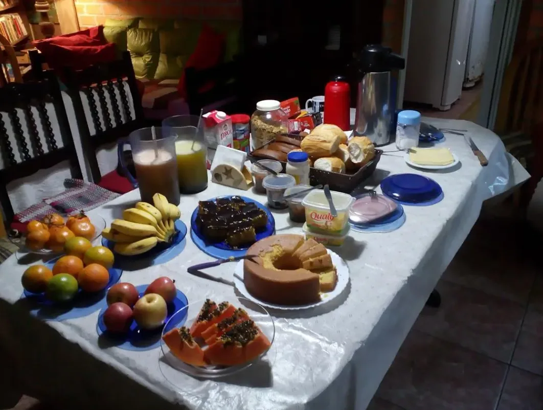 Café da manhã da Pousada da Lua, Ilha do Mel PR