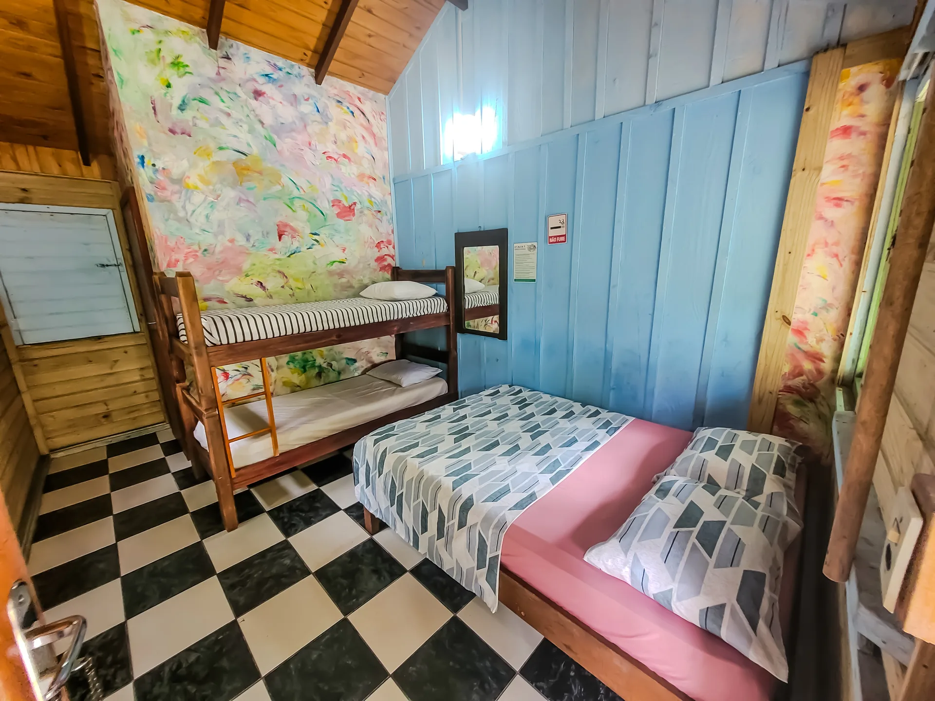 Quarto grande da Pousada e Camping do Clodo