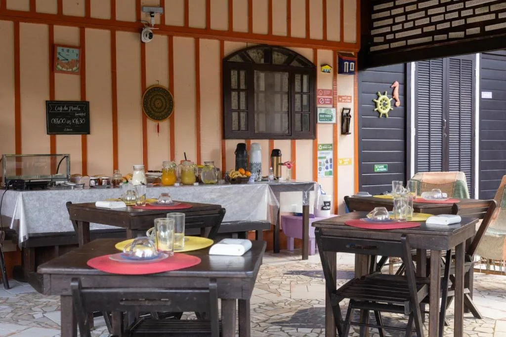 área do restaurante - Recanto das Cores - Ilha do Mel - Pr
