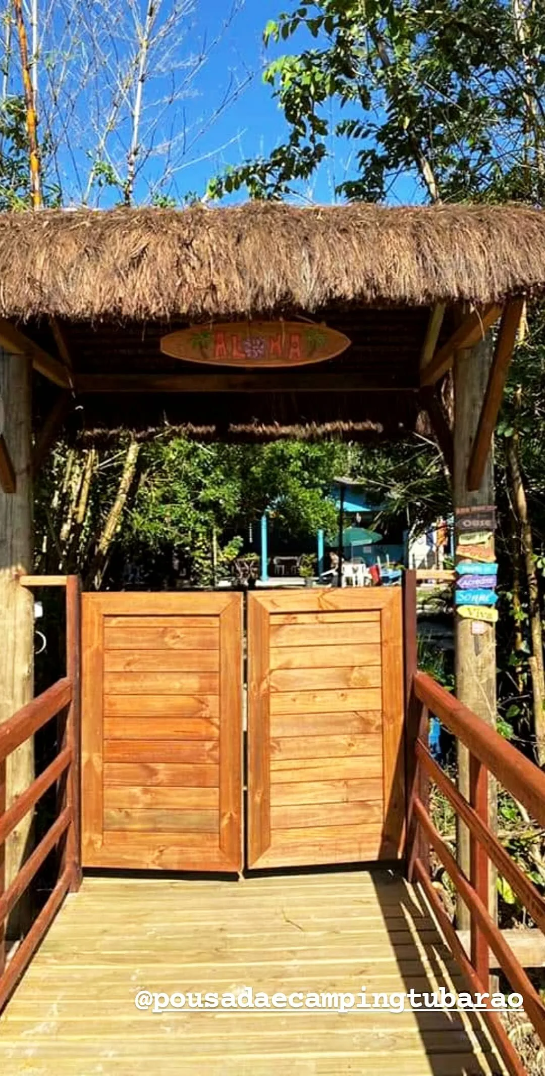 Entrada da Pousada e Camping Tubarão, Ilha do Mel